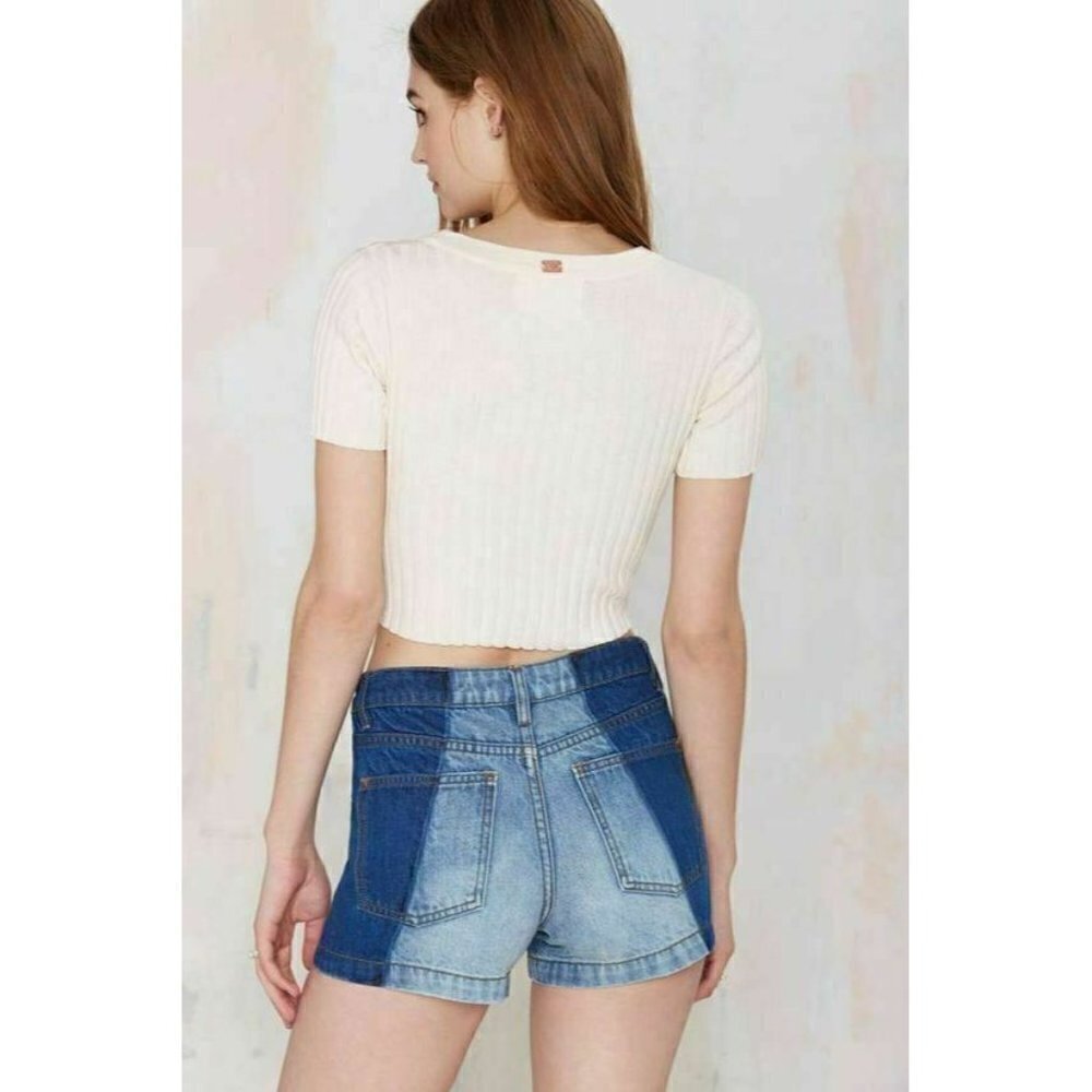 Nasty Gal Denim Courthop Shadow Shorts Size 25 - Picture 5 of 5